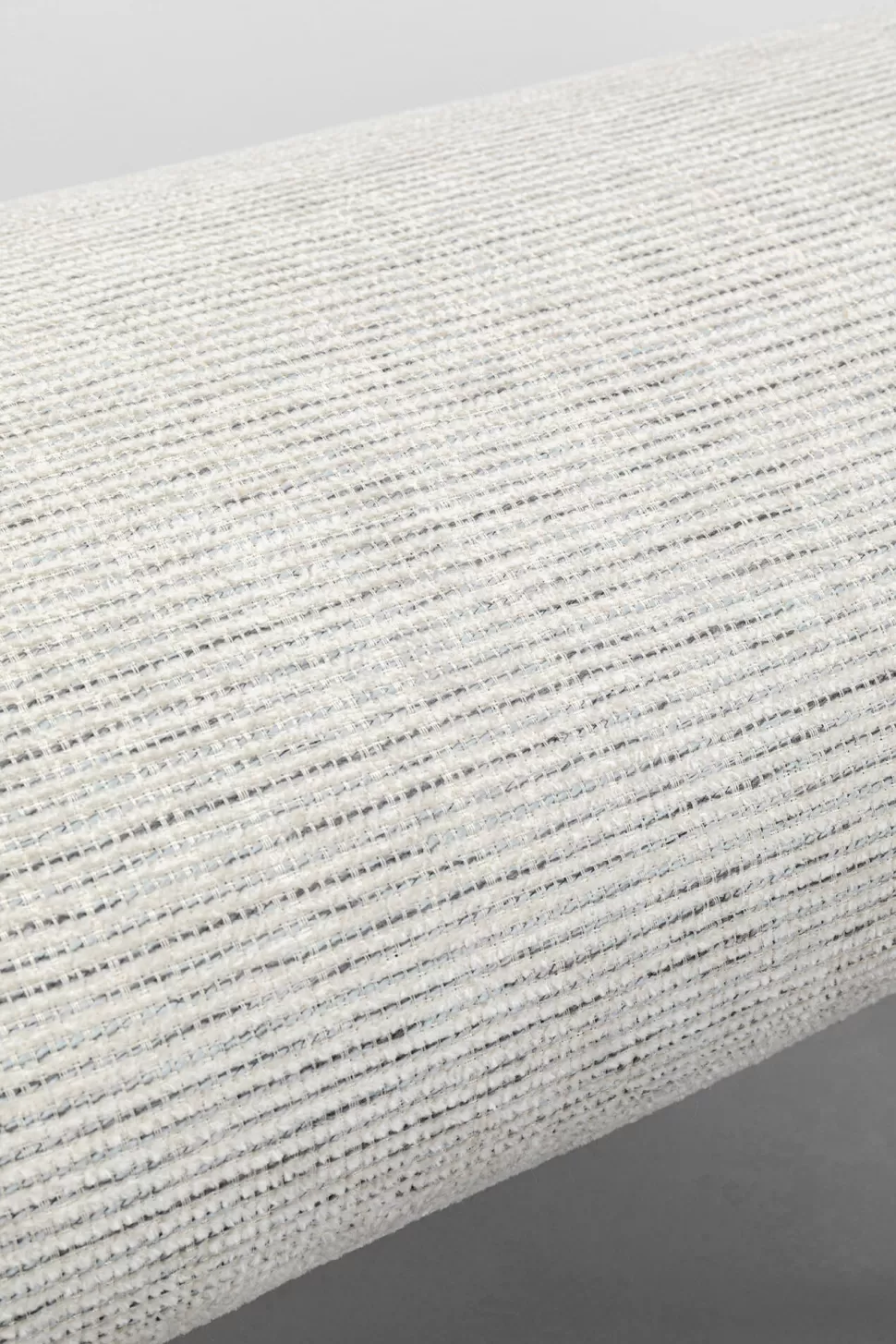 Ławki-KARE Design Ławka Do Przedpokoju Jasnoszara Z Czarnymi Stalowymi Nogami 130 Cm