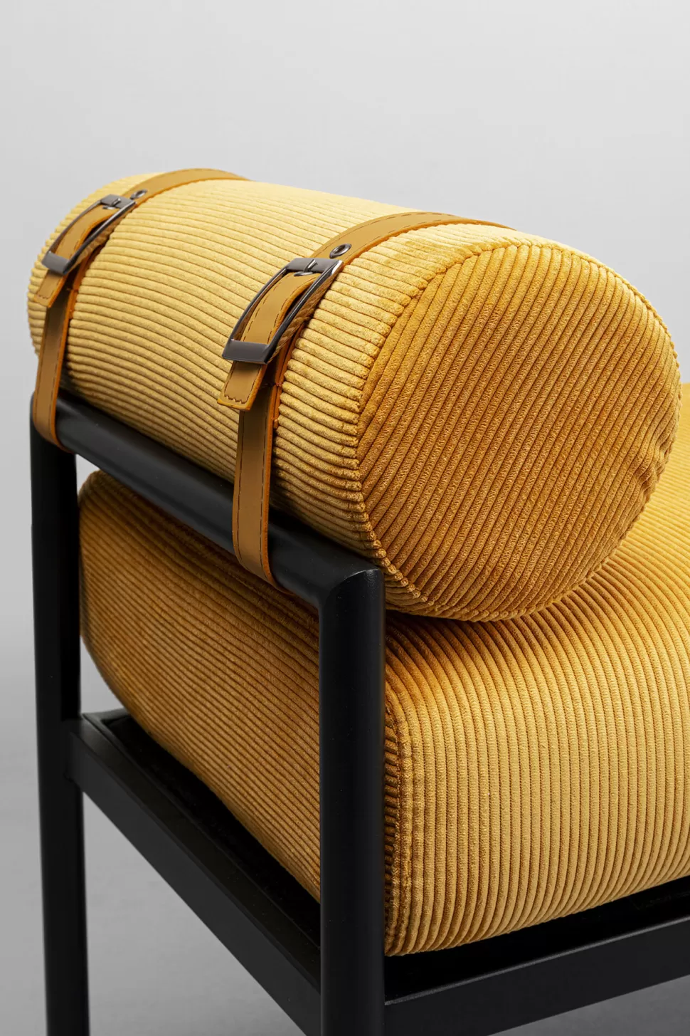 Ławki-KARE Design Ławka Do Przedpokoju żółta Z 2 Poduszkami Typu Wałek 140 Cm