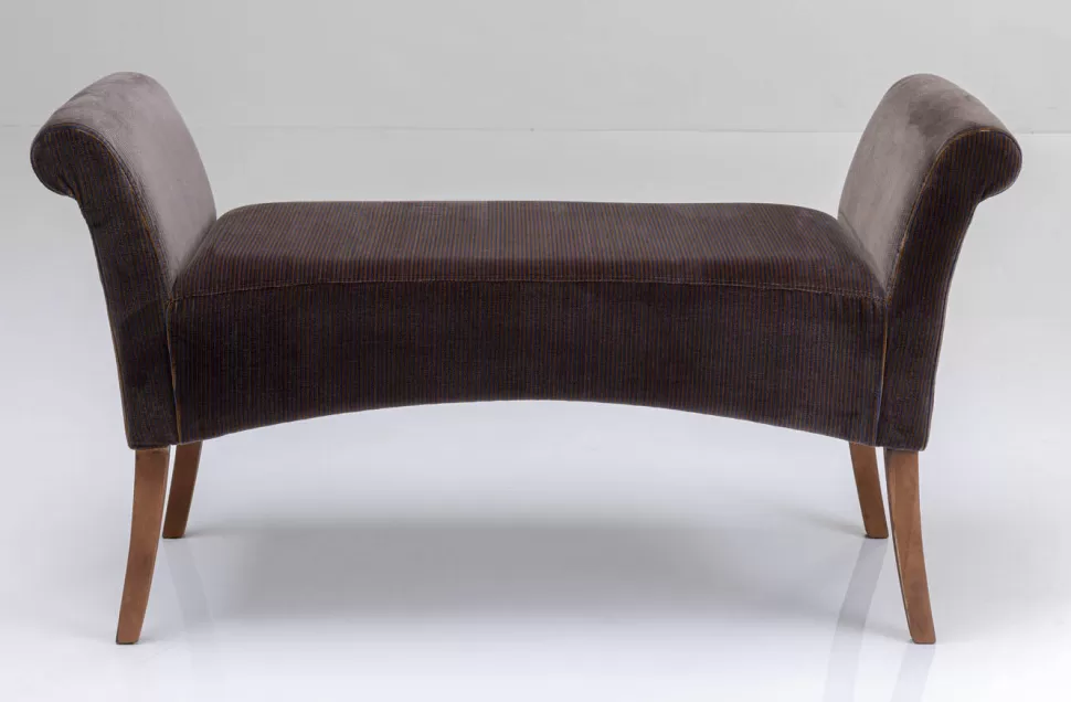 Ławki-KARE Design Ławka Motley Velvet 107x62 Cm Brązowa