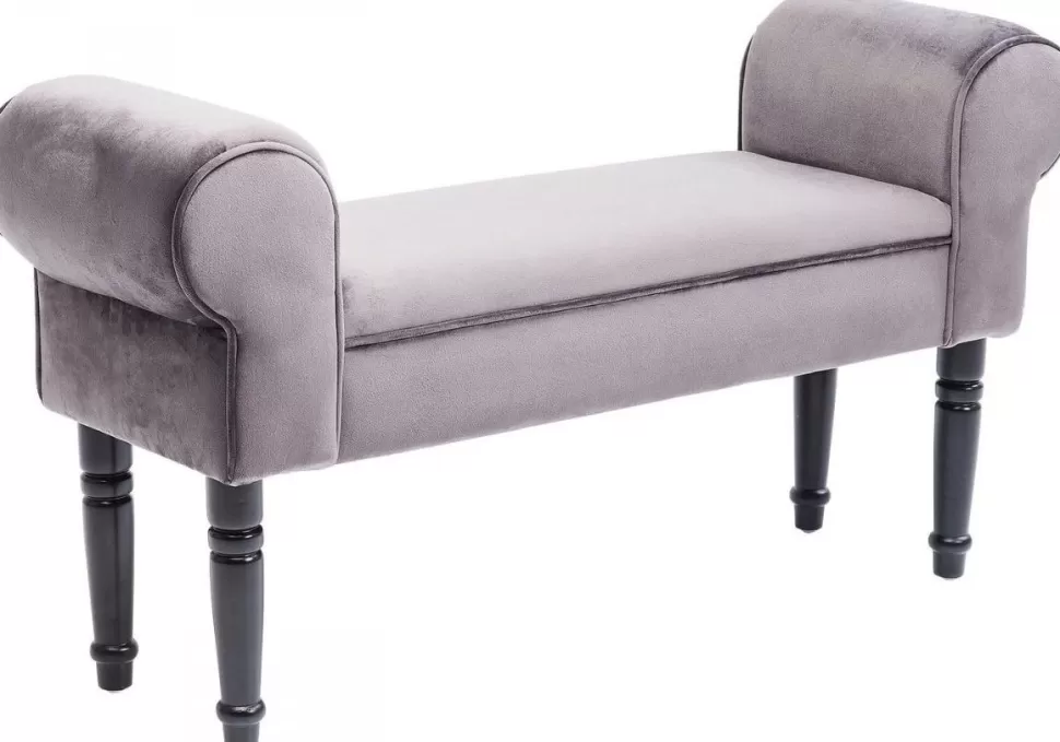 Ławki-KARE Design Ławka Wing 100x54 Cm Szara