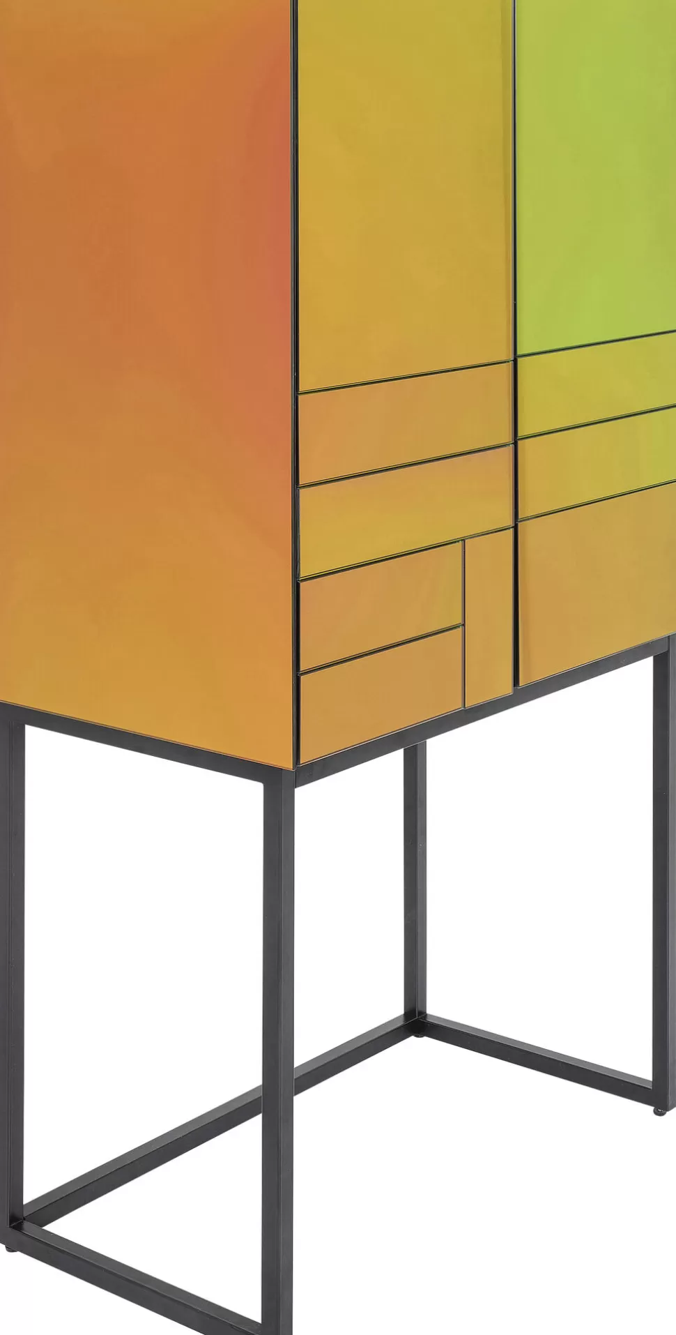 Barki-KARE Design Barek Do Salonu Szkło Lustrzane Kolory Tęczy 80x150 Cm