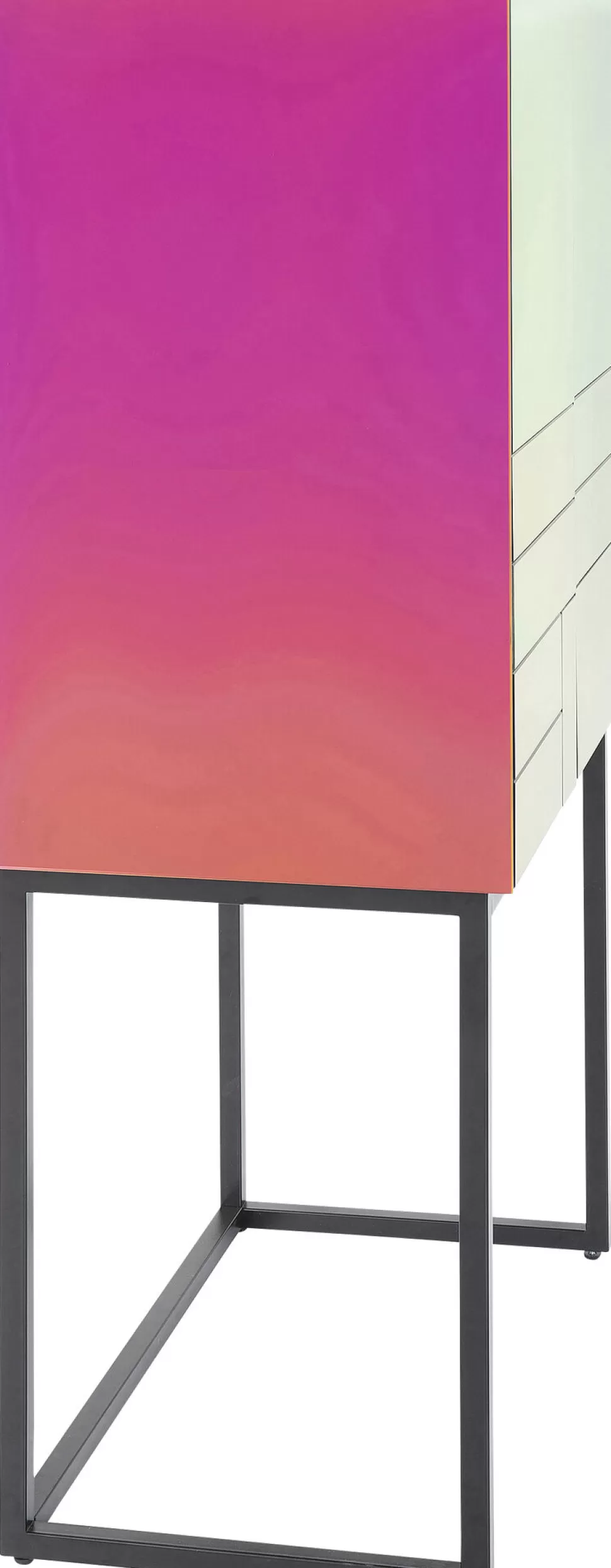 Barki-KARE Design Barek Do Salonu Szkło Lustrzane Kolory Tęczy 80x150 Cm