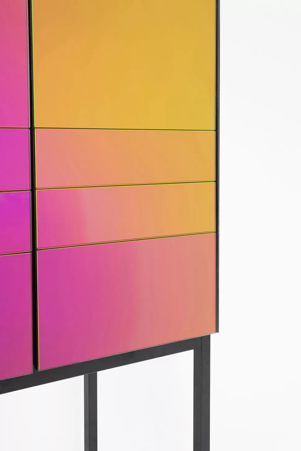 Barki-KARE Design Barek Do Salonu Szkło Lustrzane Kolory Tęczy 80x150 Cm