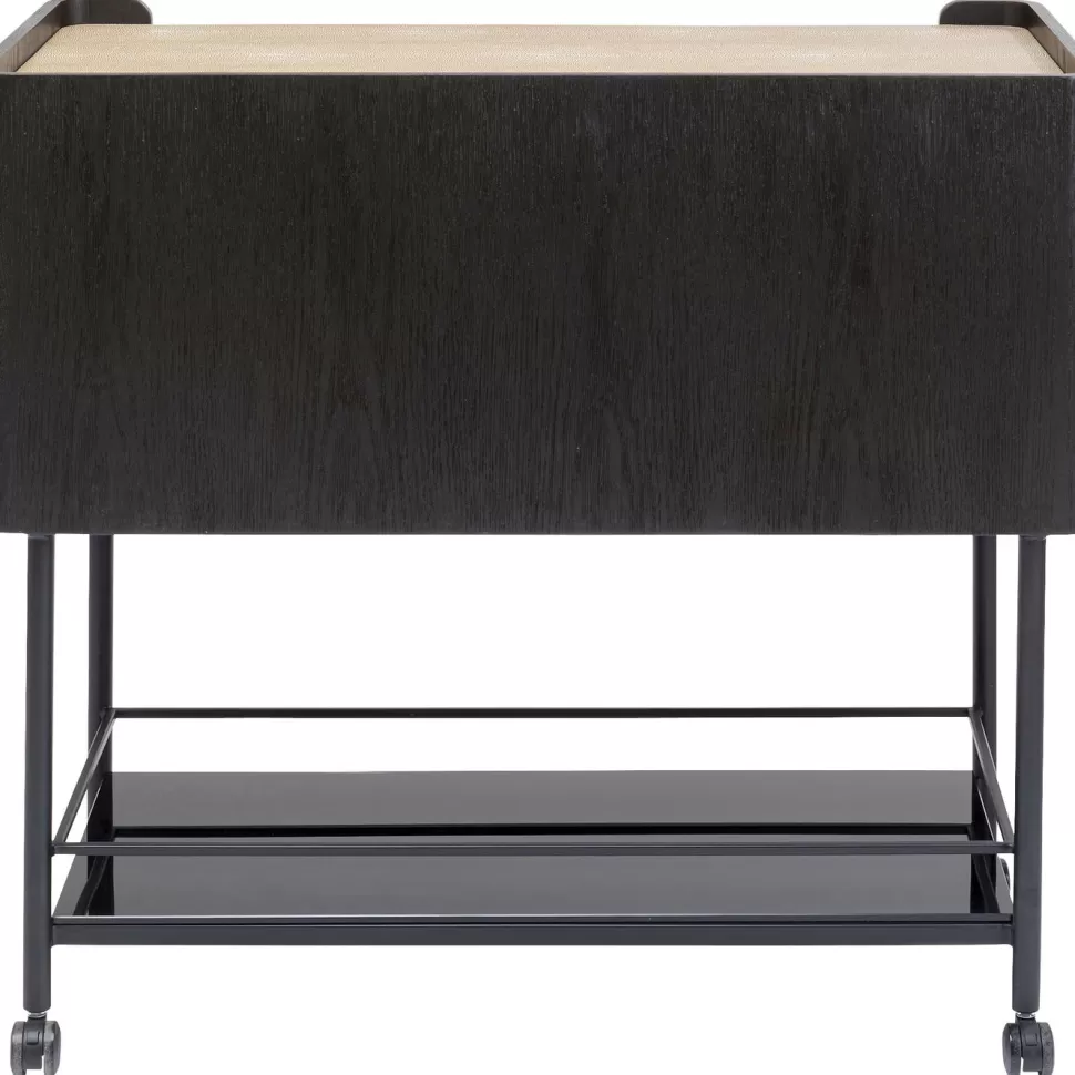 Barki-KARE Design Barek Na Kółkach Milano 97x93 Cm Ciemnobrązowy