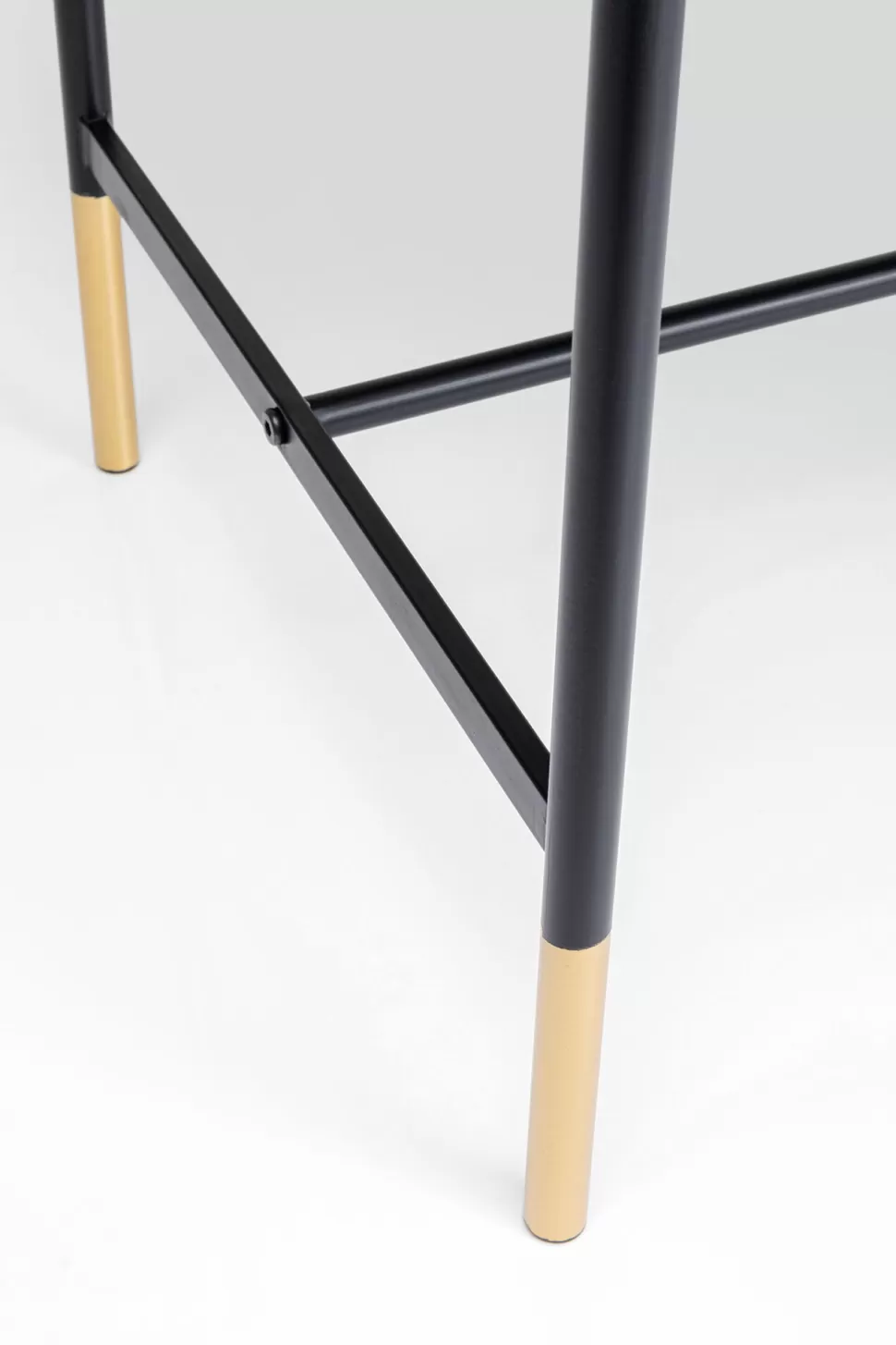 Biurka-KARE Design Biurko Loft Ze Szklanym Blatem I Szufladą Czarne 120x60 Cm
