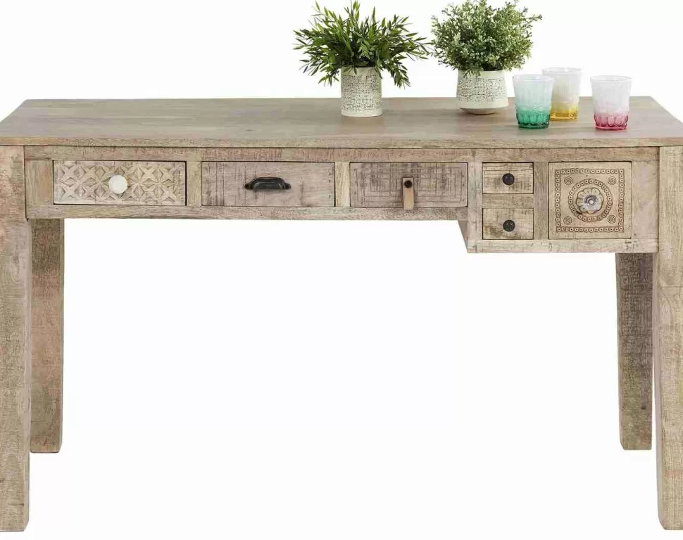 Biurka-KARE Design Biurko Puro 135x60 Cm Naturalne