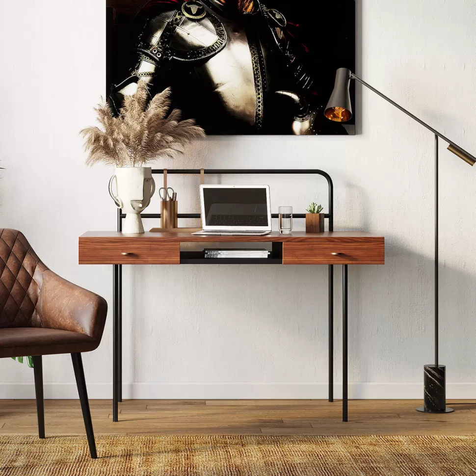 Biurka-KARE Design Biurko Ready To Work 120x60 Cm Orzech