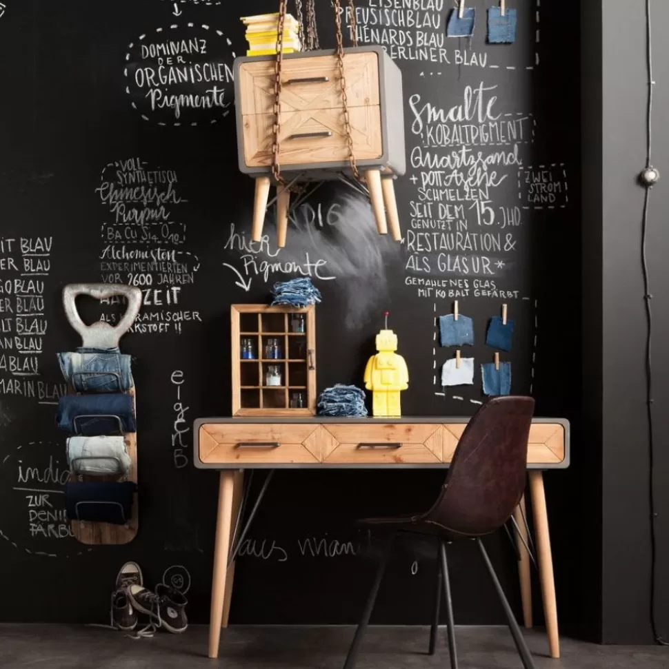 Biurka-KARE Design Biurko X Factory 120x60 Cm Szaro-drewniane