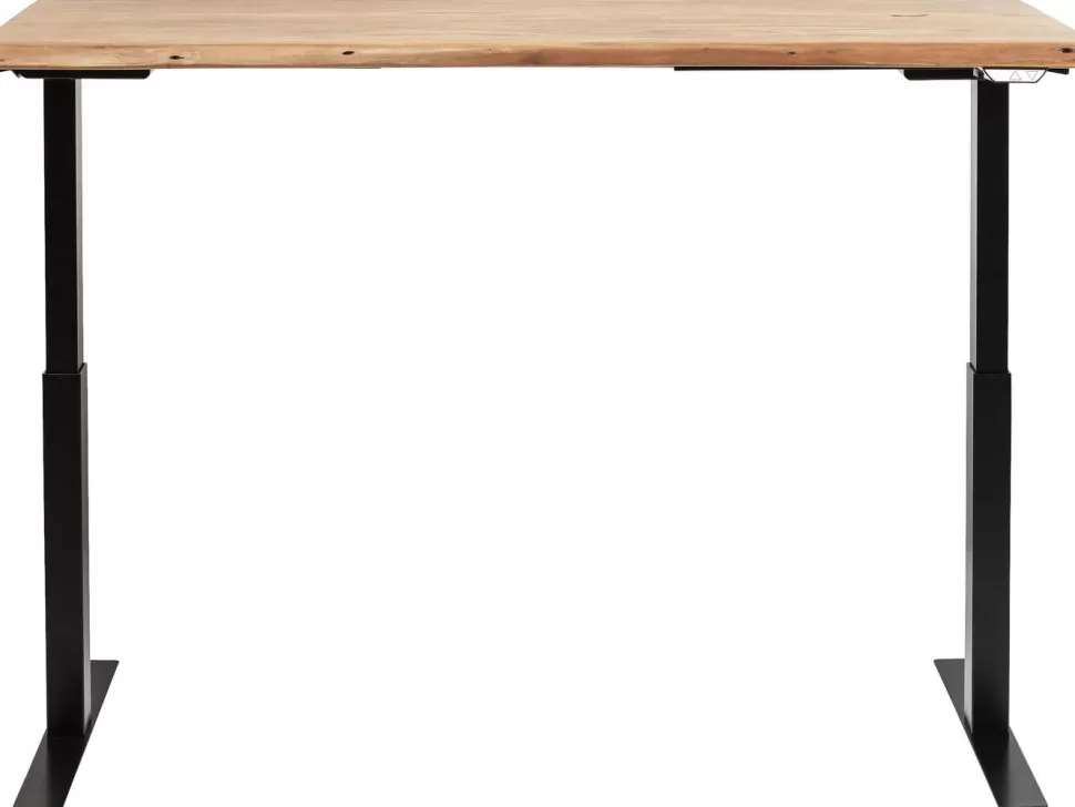 Biurka-KARE Design Biurko Z Elek. Regulacją Wysokości Harmony 160x80 Cm Akacja - Nogi Czarne