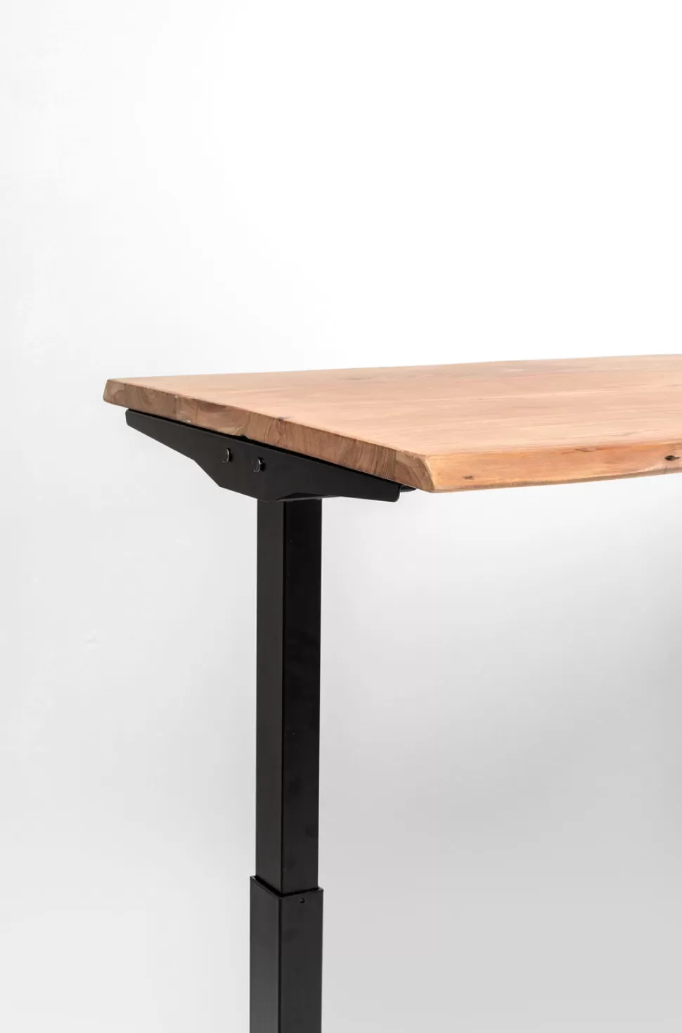 Biurka-KARE Design Biurko Z Elek. Regulacją Wysokości Harmony 180x90 Cm Akacja - Nogi Czarne