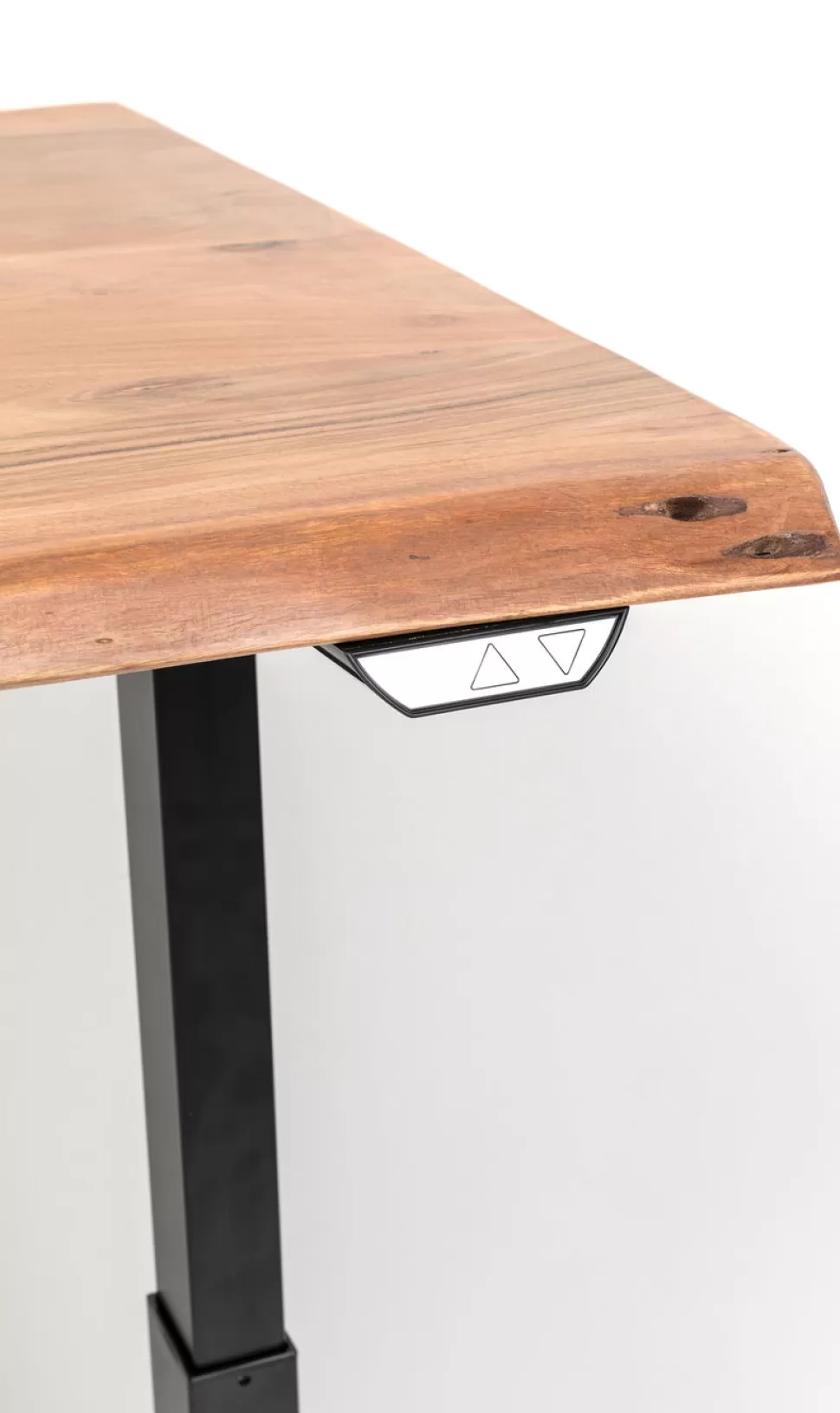 Biurka-KARE Design Biurko Z Elek. Regulacją Wysokości Harmony 180x90 Cm Akacja - Nogi Czarne