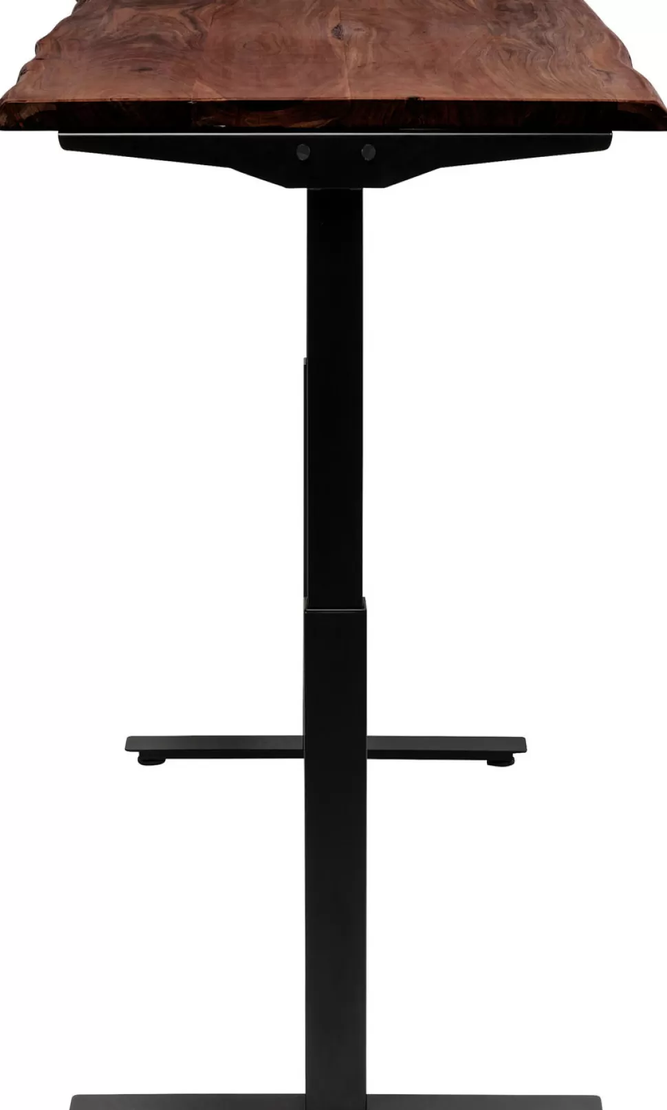Biurka-KARE Design Biurko Z Elek. Regulacją Wysokości Harmony 200x100 Cm Akacja Brązowe - Nogi Czarne