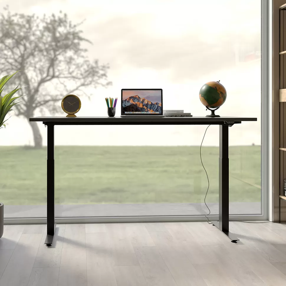 Biurka-KARE Design Biurko Z Elek. Regulacją Wysokości Smart 140x60 Cm Czarne