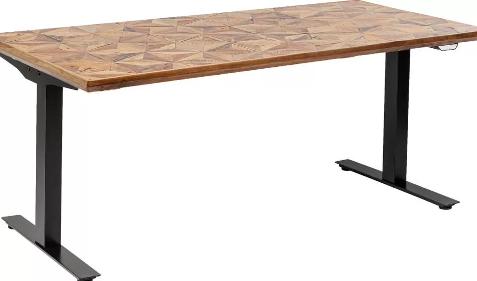 Biurka-KARE Design Biurko Z Elek. Regulacją Wysokości Stars 180x90 Cm - Drewno Recyklingowane