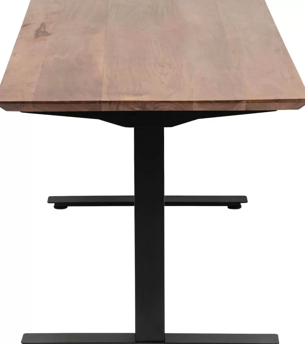 Biurka-KARE Design Biurko Z Elek. Regulacją Wysokości Symphony 160x80 Cm Brązowe - Nogi Czarne