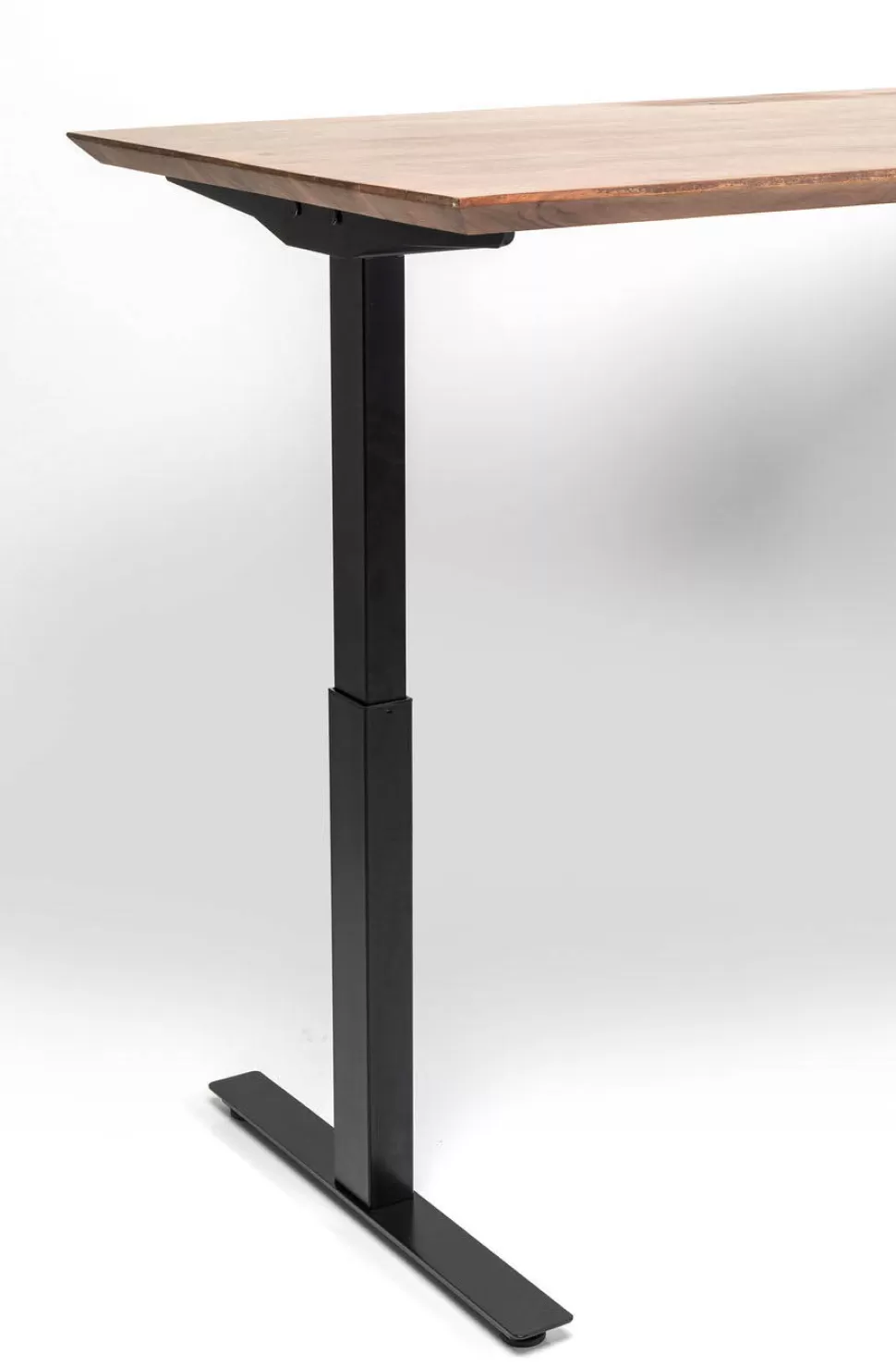 Biurka-KARE Design Biurko Z Elek. Regulacją Wysokości Symphony 160x80 Cm Brązowe - Nogi Czarne