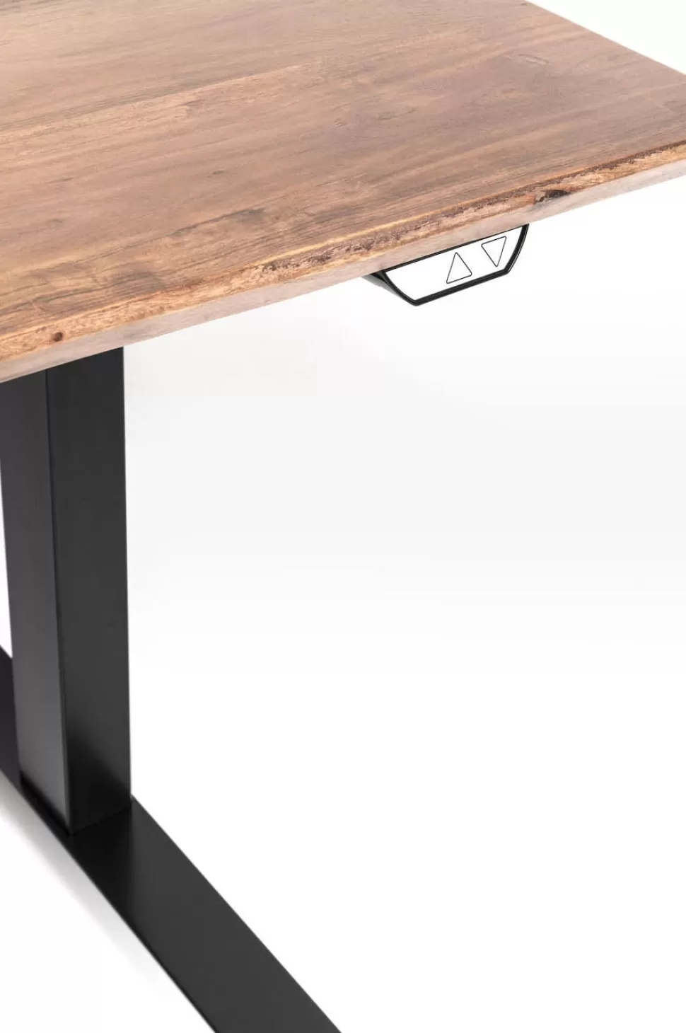 Biurka-KARE Design Biurko Z Elek. Regulacją Wysokości Symphony 160x80 Cm Brązowe - Nogi Czarne