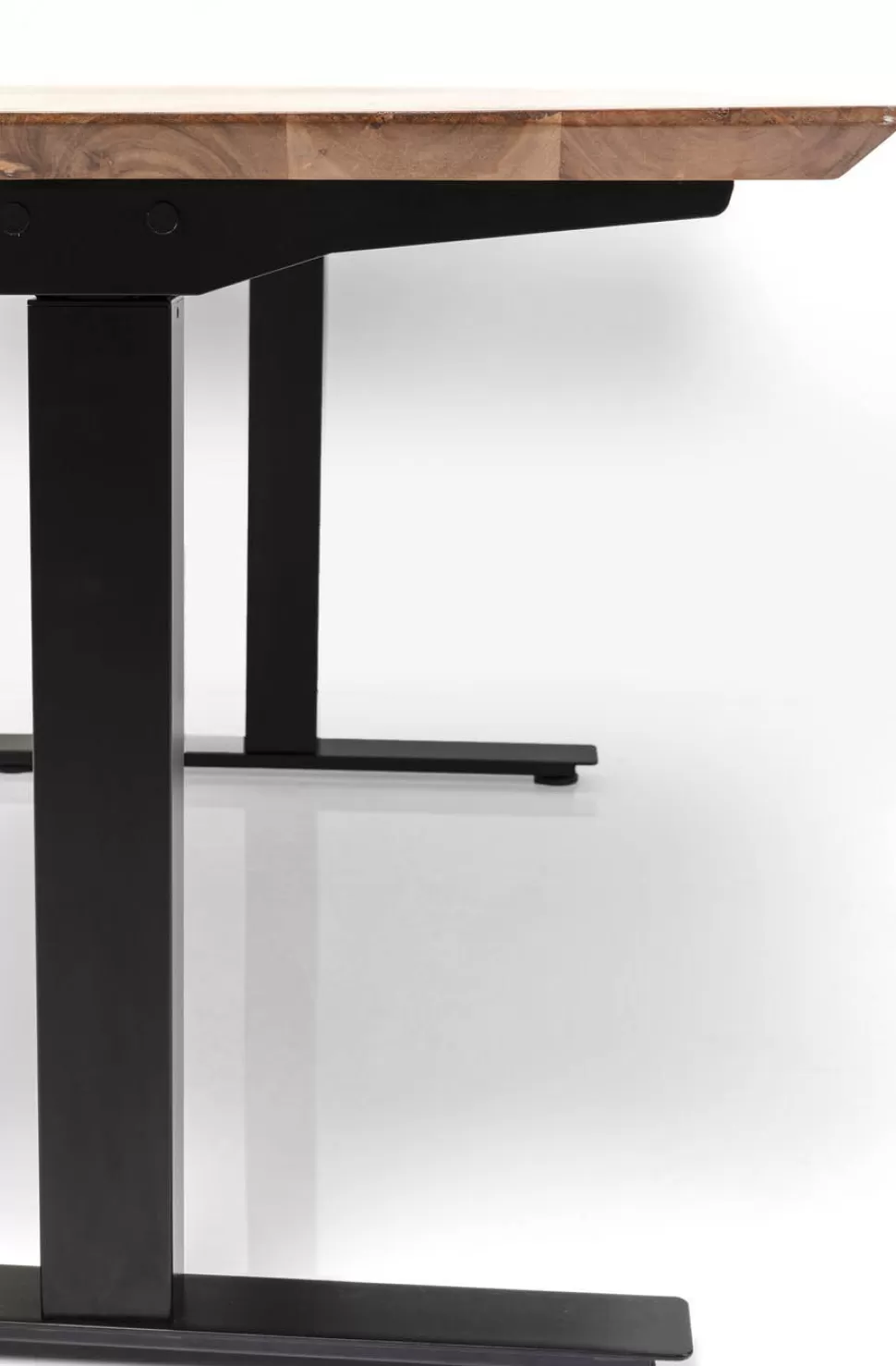 Biurka-KARE Design Biurko Z Elek. Regulacją Wysokości Symphony 160x80 Cm Brązowe - Nogi Czarne