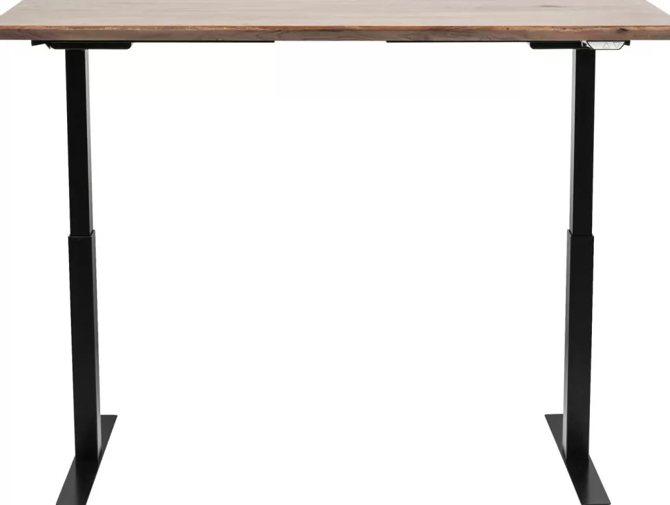 Biurka-KARE Design Biurko Z Elek. Regulacją Wysokości Symphony 160x80 Cm Brązowe - Nogi Czarne