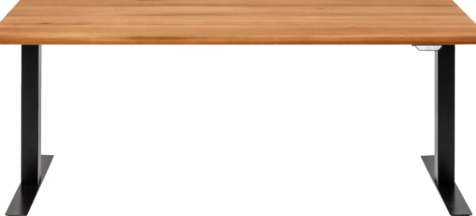 Biurka-KARE Design Biurko Z Elek. Regulacją Wysokości Symphony 180x90 Cm Dąb - Nogi Czarne