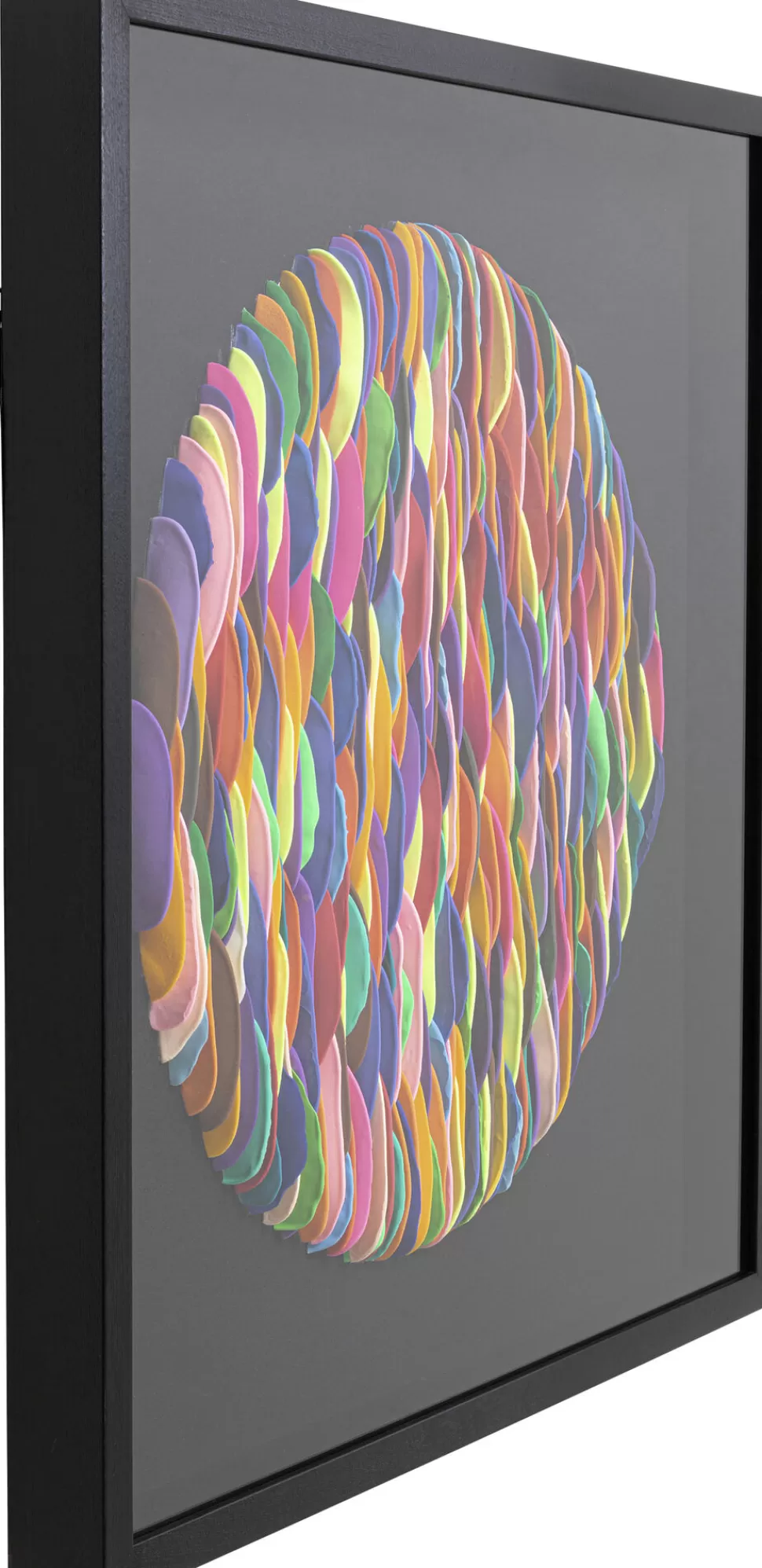 Dekoracje Ścienne-KARE Design Dekoracja ścienna Kolorowa Terakota Rama Czarna 80x80 Cm