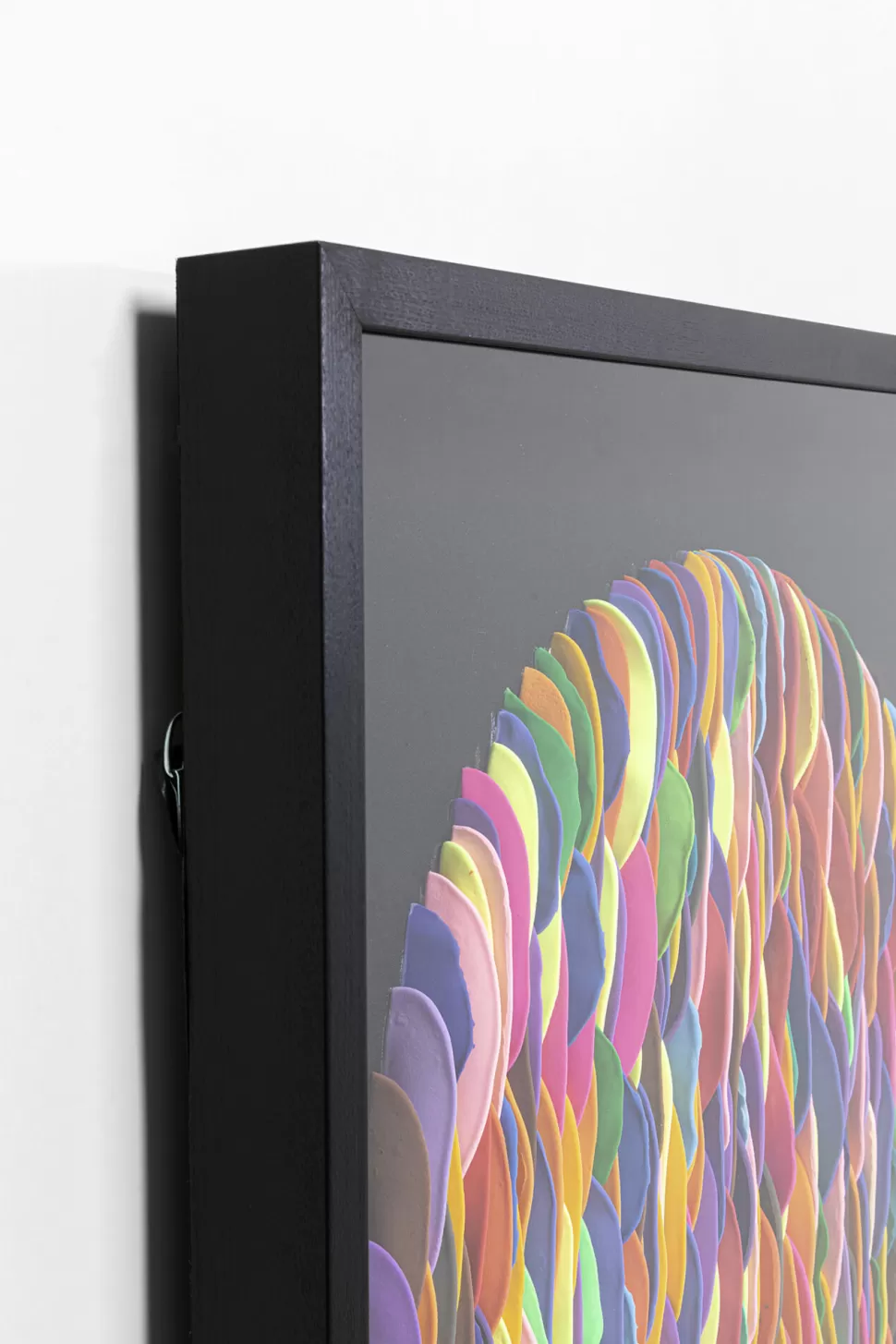 Dekoracje Ścienne-KARE Design Dekoracja ścienna Kolorowa Terakota Rama Czarna 80x80 Cm