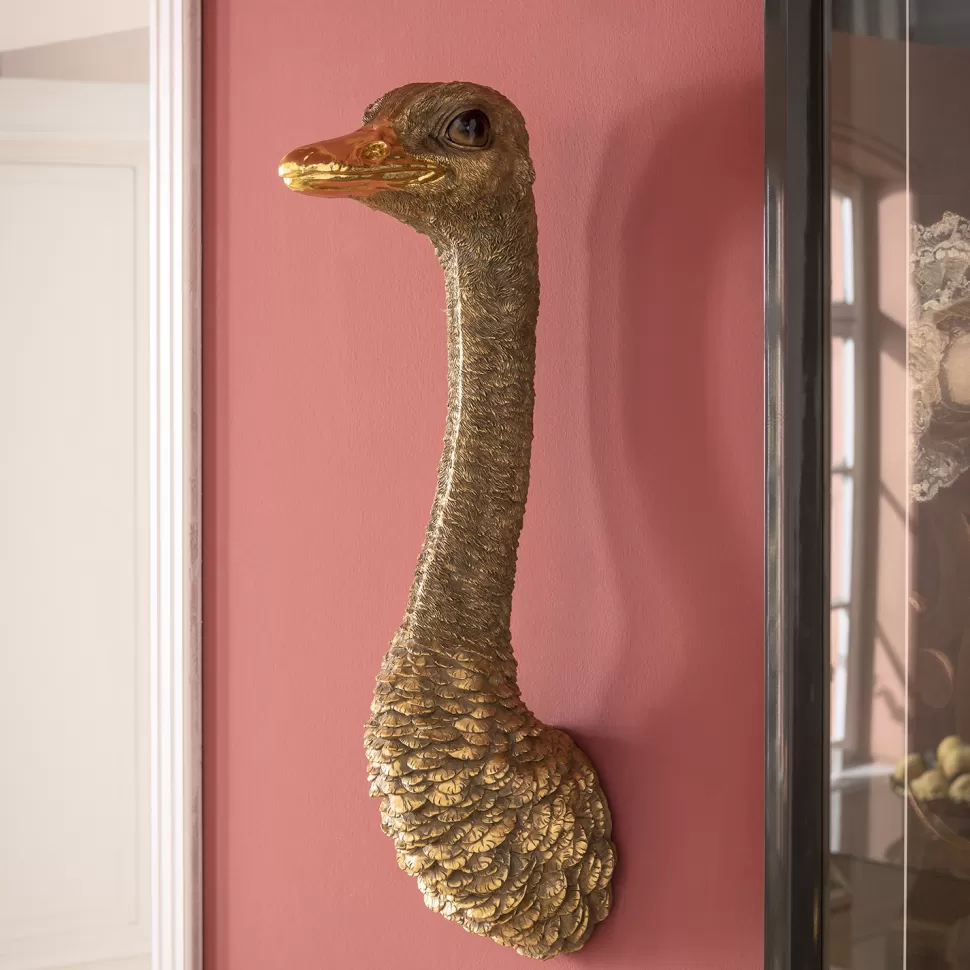 Dekoracje Ścienne-KARE Design Dekoracja ścienna Ostrich 19x72 Cm Złota