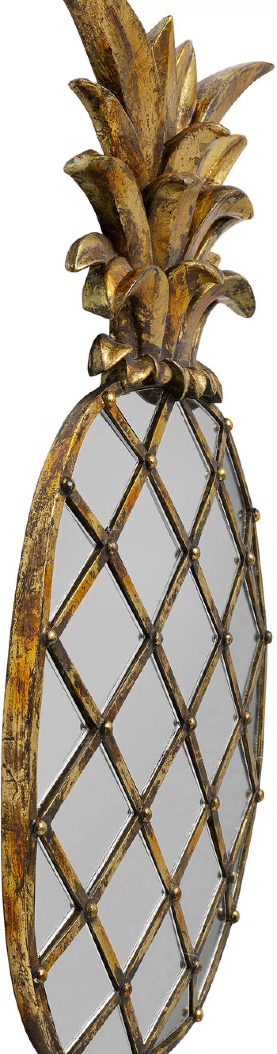 Dekoracje Ścienne-KARE Design Dekoracja ścienna Pina 26x50 Cm Złota Postarzana - Lustrzana