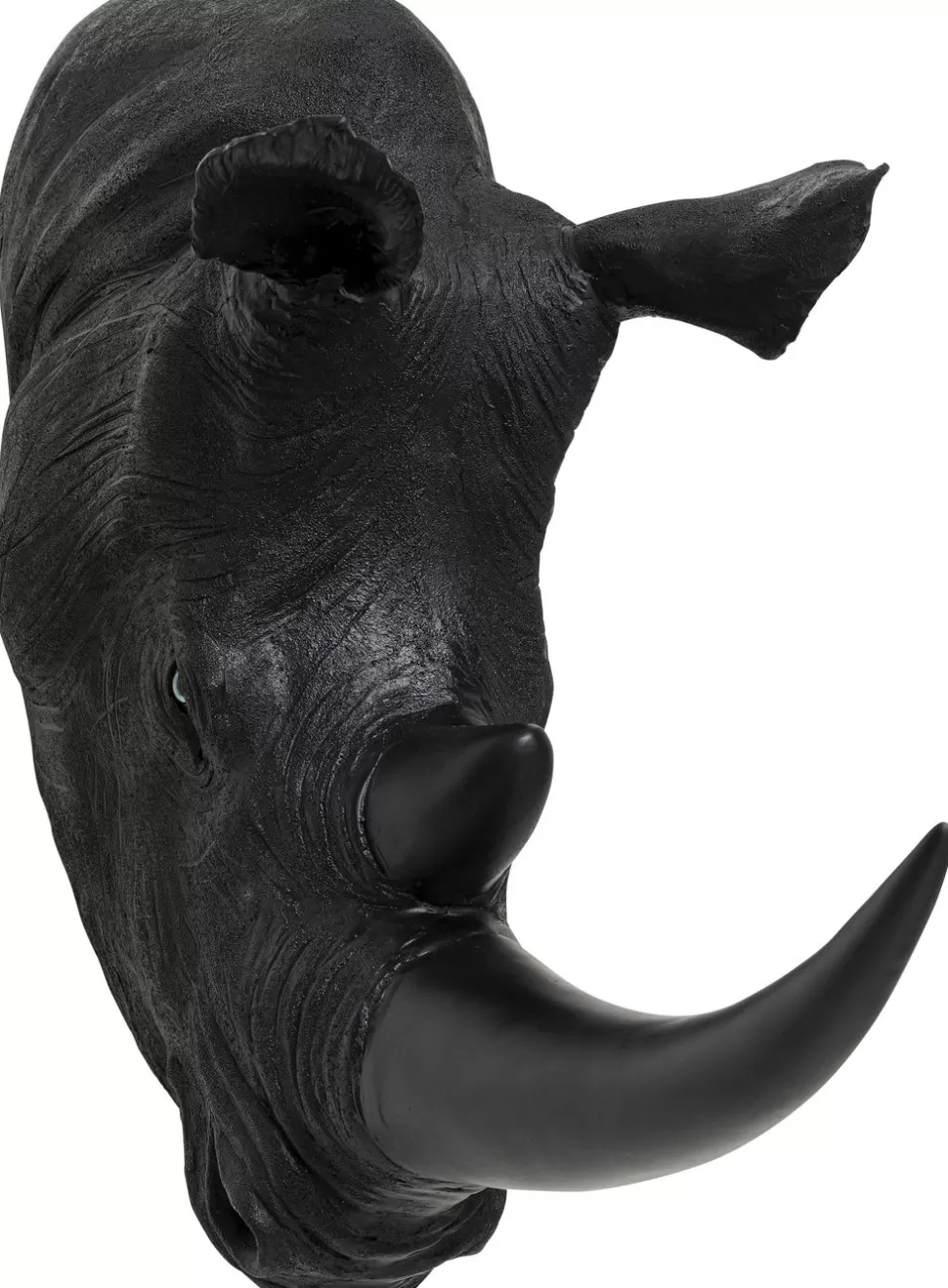 Dekoracje Ścienne-KARE Design Dekoracja ścienna Rhino Head Antique 43x51 Cm Czarna