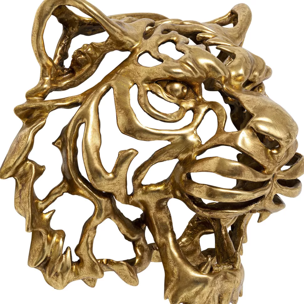 Dekoracje Ścienne-KARE Design Dekoracja ścienna Tiger 39x44 Cm Złota