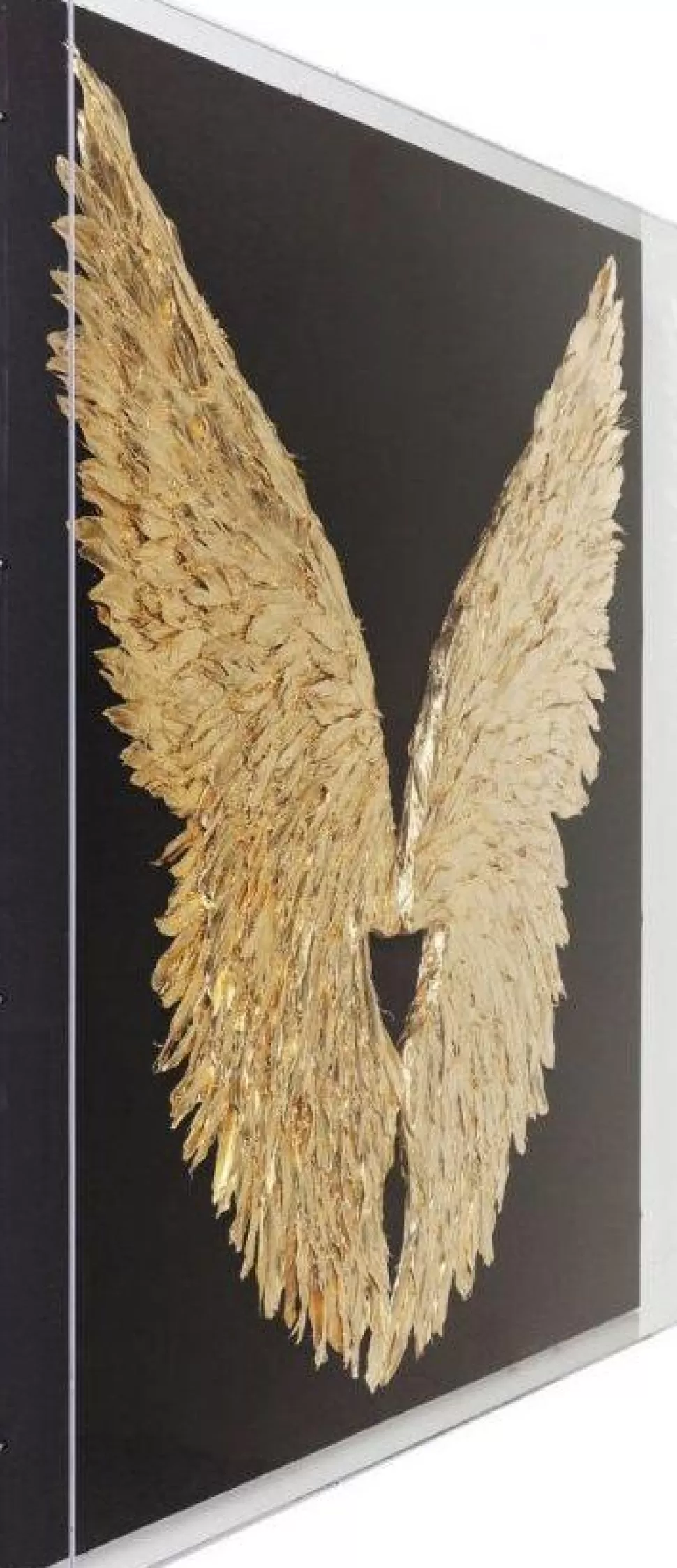 Dekoracje Ścienne-KARE Design Dekoracja ścienna Wings 120x120 Cm Złoto-czarna