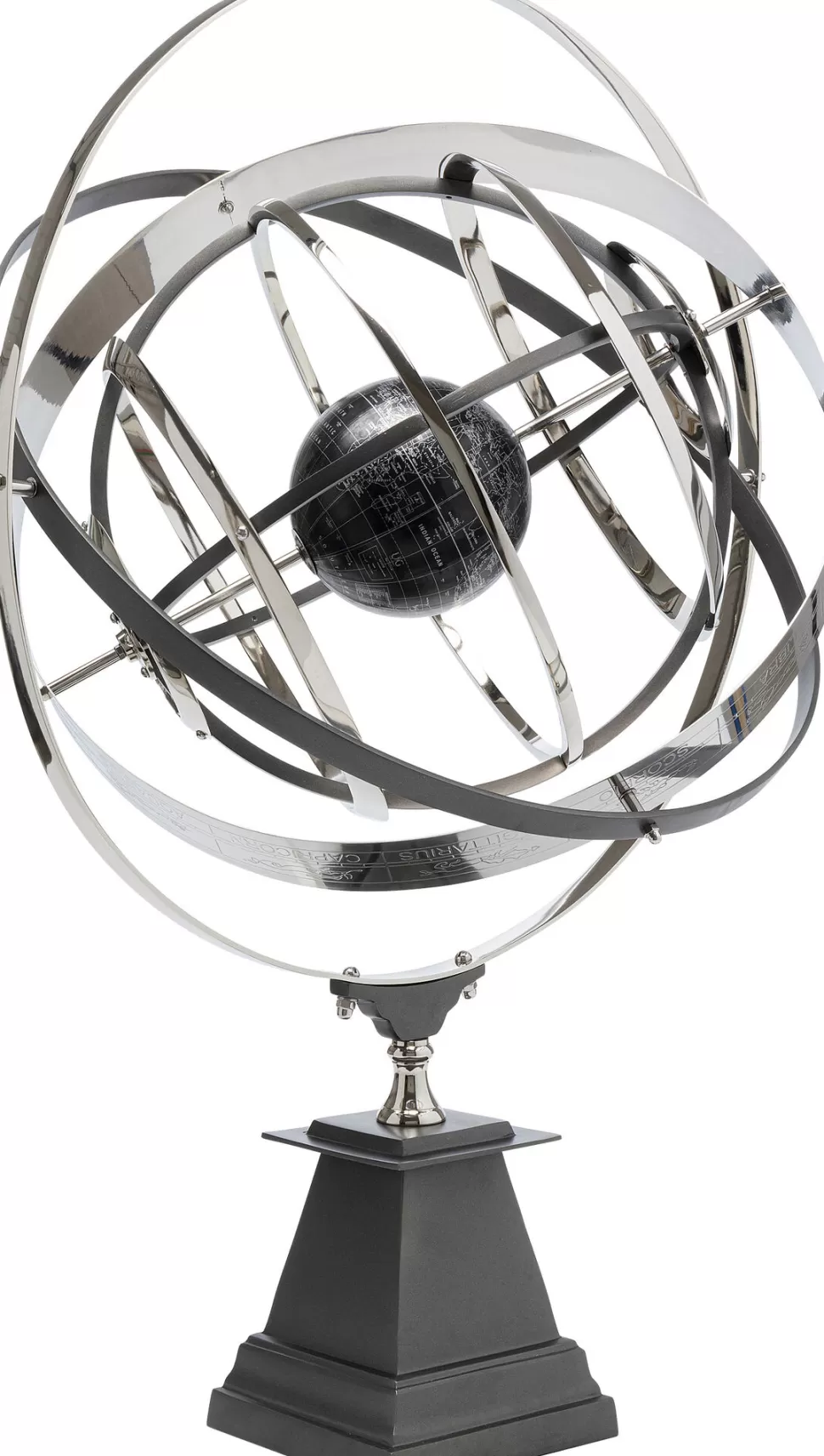 Figurki Dekoracyjne-KARE Design Dekoracja Do Salonu Sfera Armilarna Stal I Aluminium 56x82 Cm