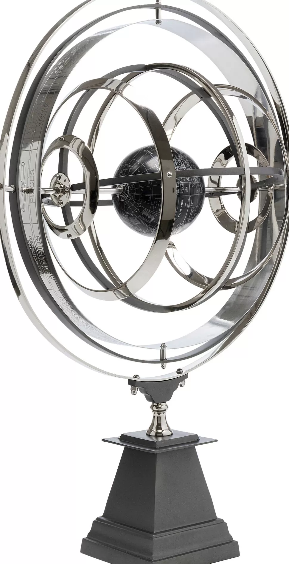 Figurki Dekoracyjne-KARE Design Dekoracja Do Salonu Sfera Armilarna Stal I Aluminium 56x82 Cm