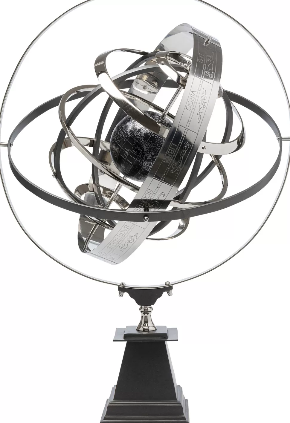 Figurki Dekoracyjne-KARE Design Dekoracja Do Salonu Sfera Armilarna Stal I Aluminium 56x82 Cm