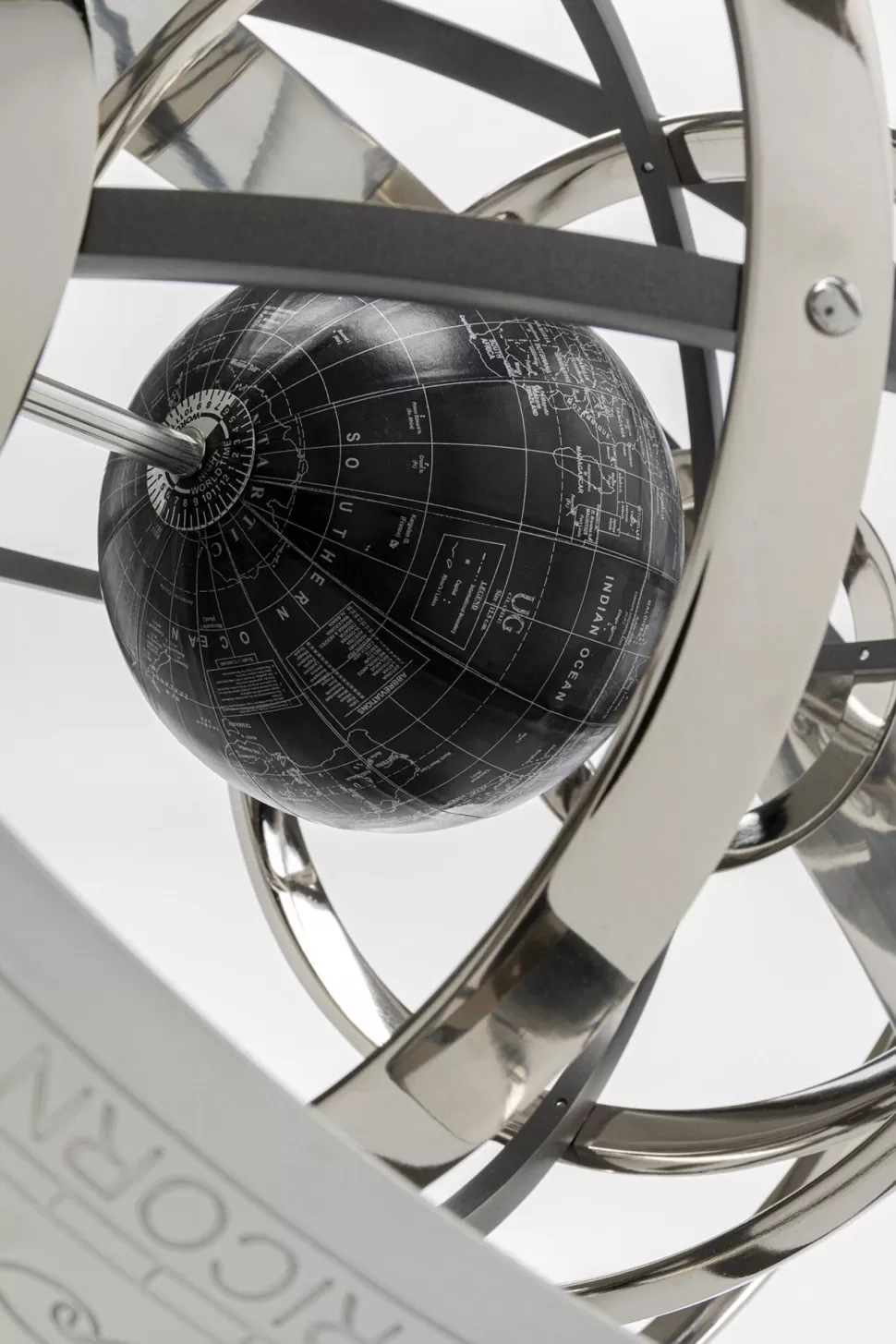 Figurki Dekoracyjne-KARE Design Dekoracja Do Salonu Sfera Armilarna Stal I Aluminium 56x82 Cm