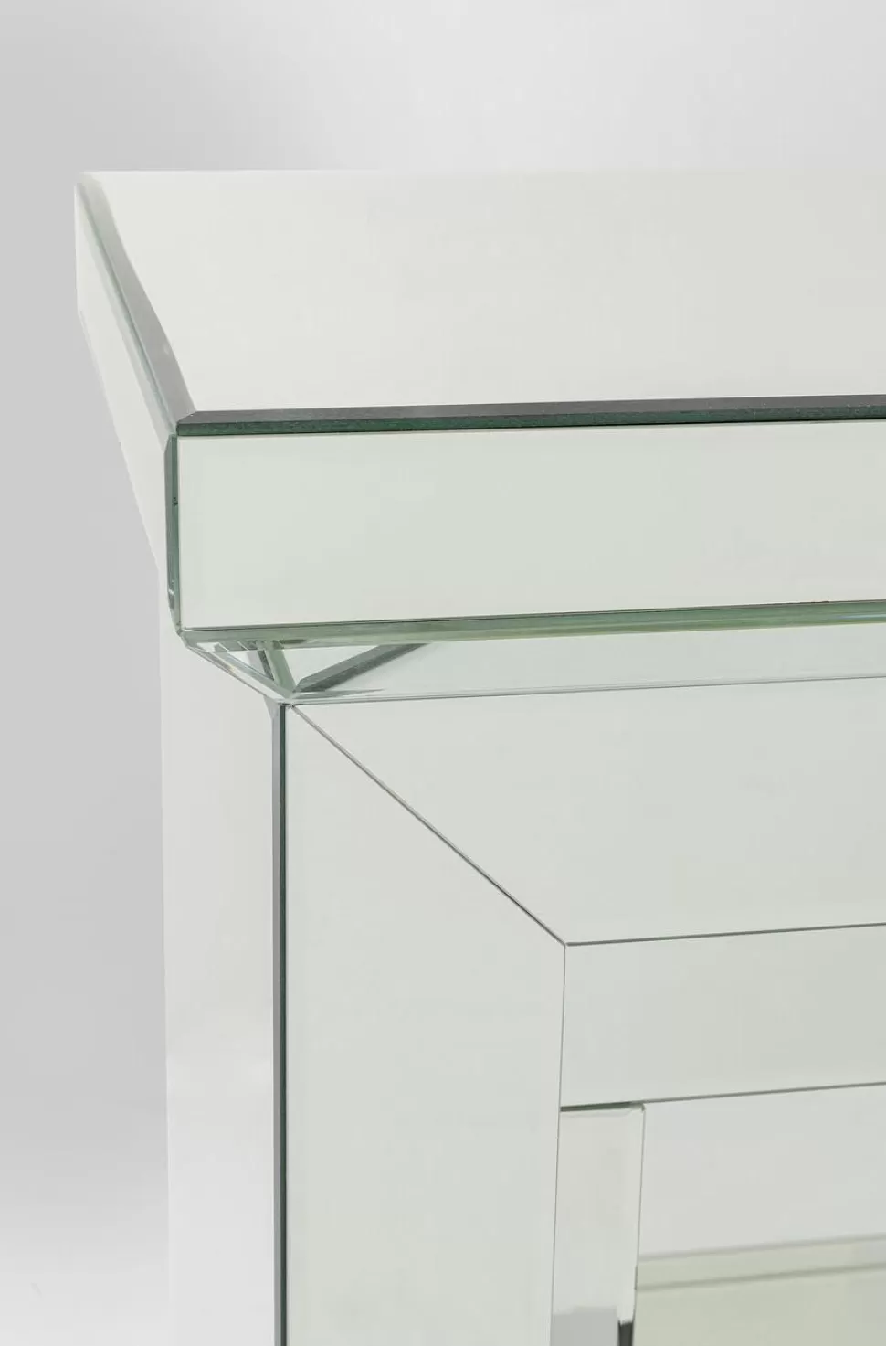 Dekoracje Stojące-KARE Design Dekoracja Stojąca - Portal Kominkowy Fireplace 71x71 Cm Lustrzany