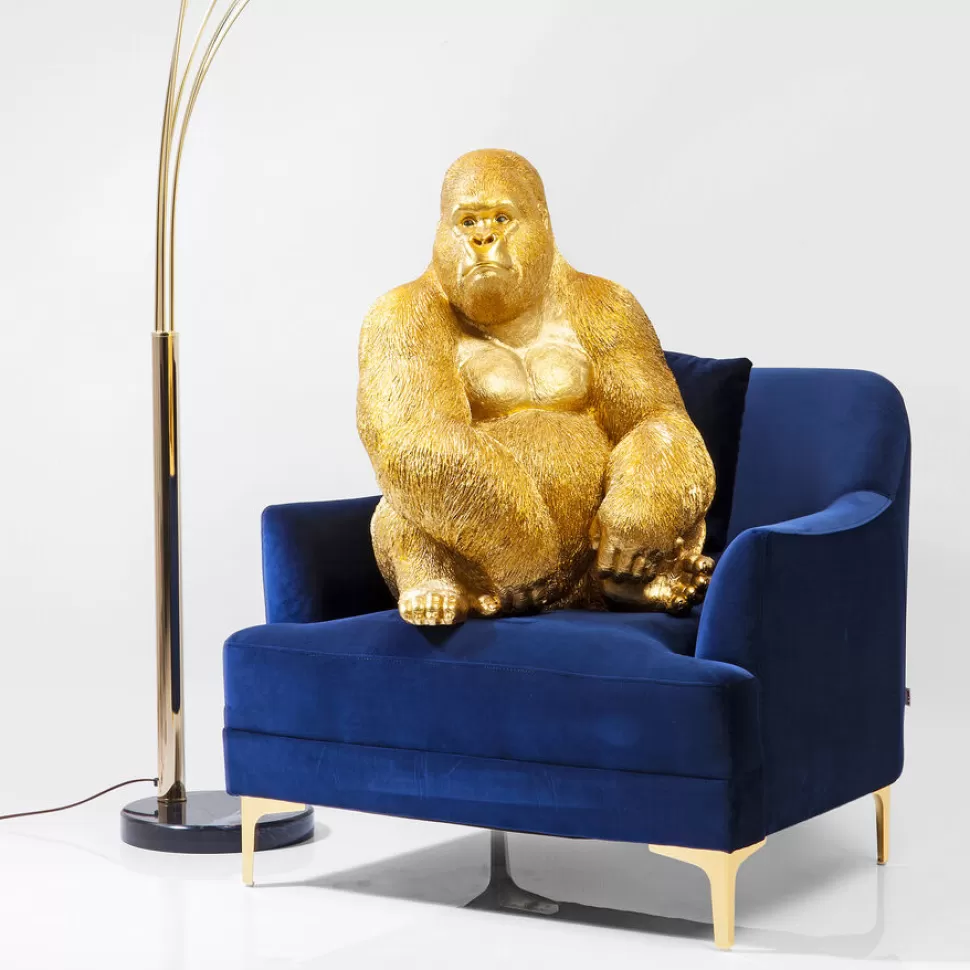 Dekoracje Stojące-KARE Design Dekoracja Stojąca Monkey Gorilla Side XL 60x76 Cm Złota