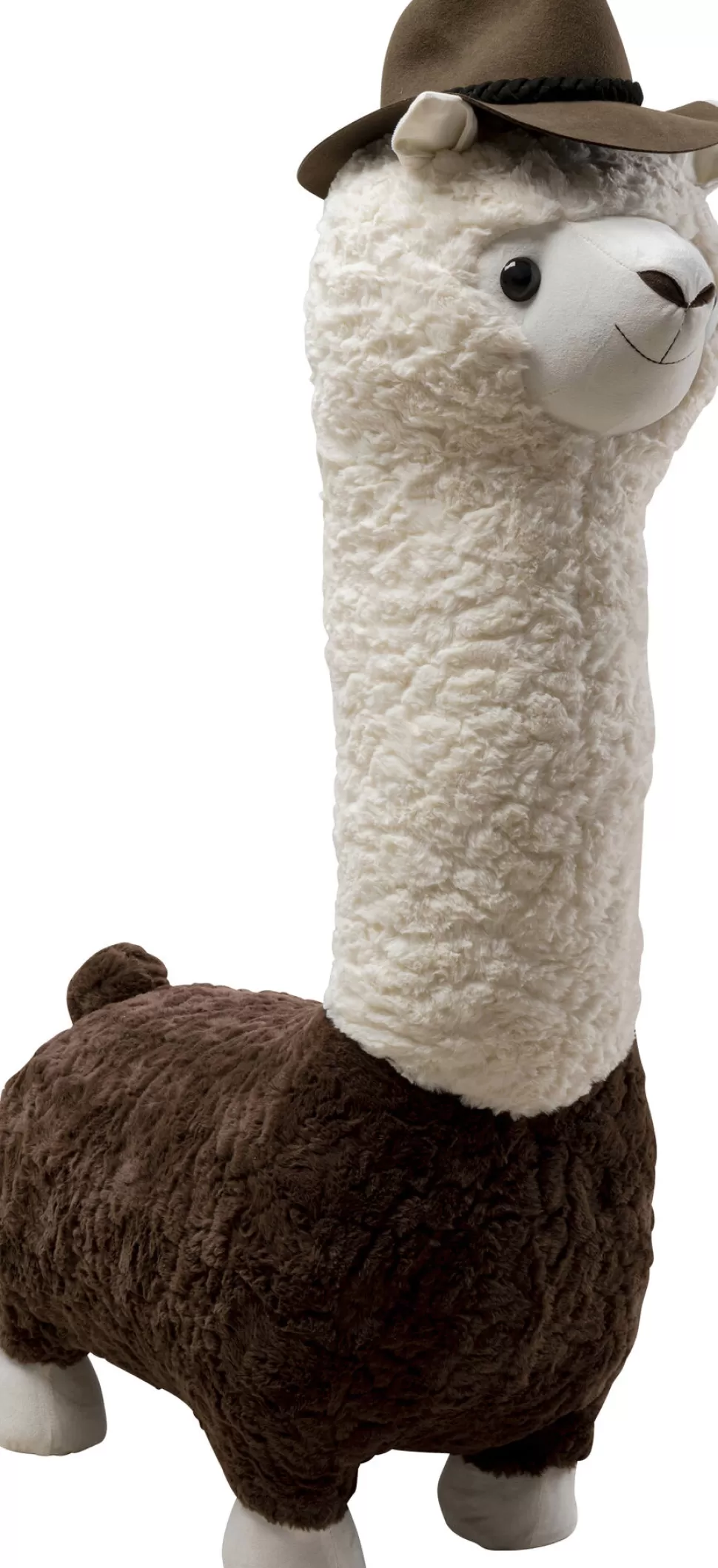Dekoracje Stojące-KARE Design Dekoracja Stojąca Motyw Zwierzęcy Alpaka Biało-brązowa 110 Cm