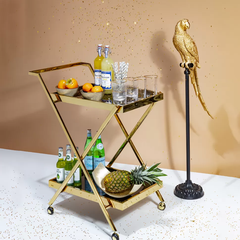 Dekoracje Stojące-KARE Design Dekoracja Stojąca Parrot 23x120 Cm Złota