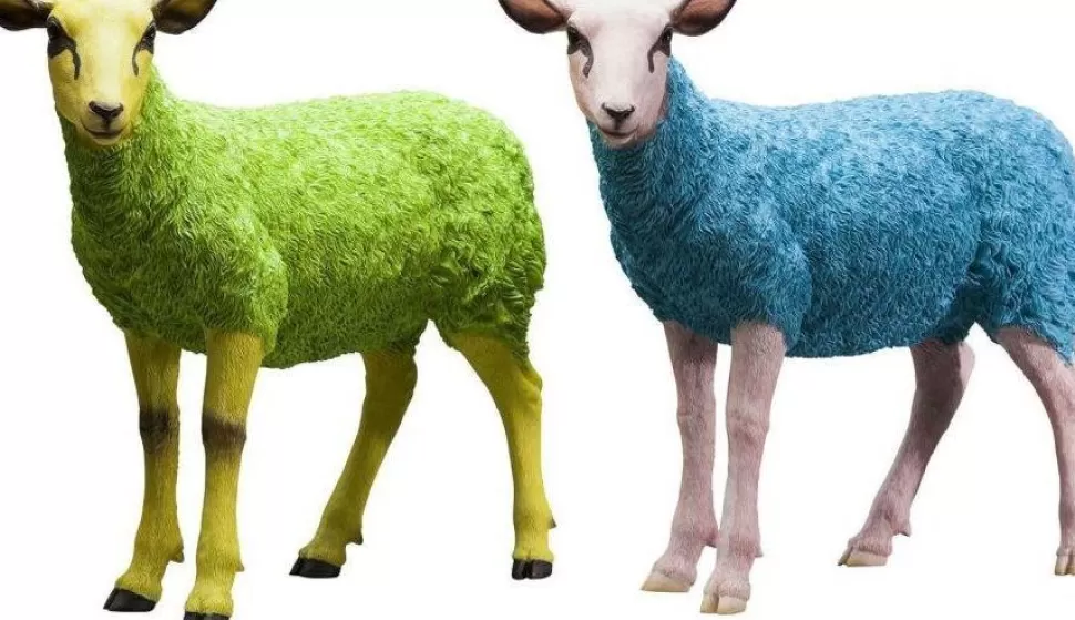 Dekoracje Stojące-KARE Design Dekoracja Stojąca Sheep 49x60 Cm Zielona
