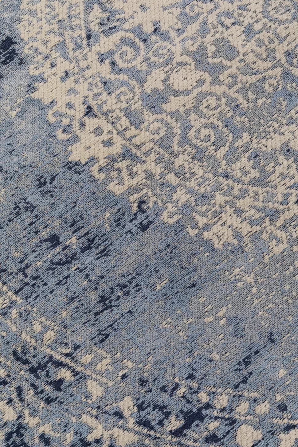 Dywany-KARE Design Dywan Okrągły Do Salonu Niebieski Vintage Ø200 Cm