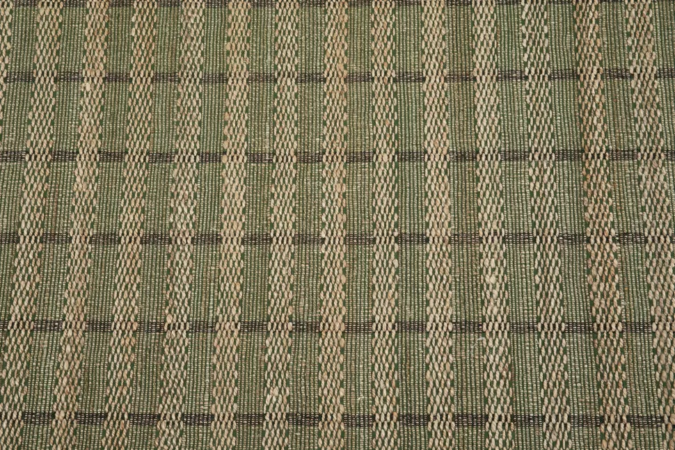 Dywany-KARE Design Dywan Prostokątny Do Salonu Zielono-naturalny Bawełna I Juta 170x240 Cm