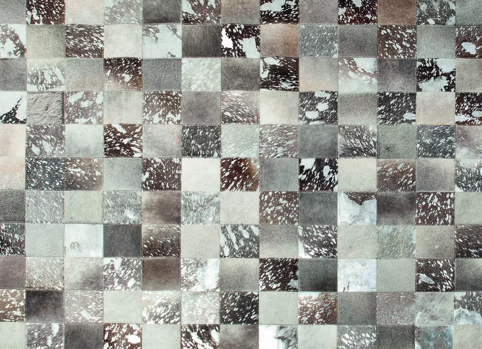 Dywany-KARE Design Dywan Skórzany Do Salonu Szary Prostokątny 120x180 Cm