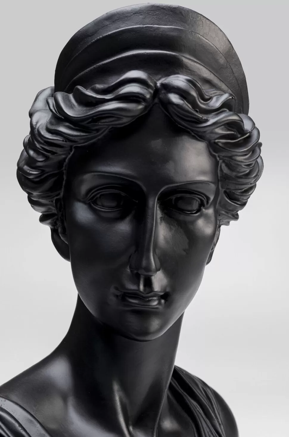 Figurki Dekoracyjne-KARE Design Figurka Dekoracyjna Ancient Beauty 23x50 Cm Czarna - Podstawa Biała