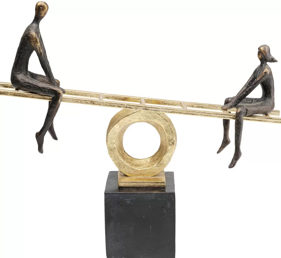 Figurki Dekoracyjne-KARE Design Figurka Dekoracyjna Balance 45x41 Cm Czarno-złota
