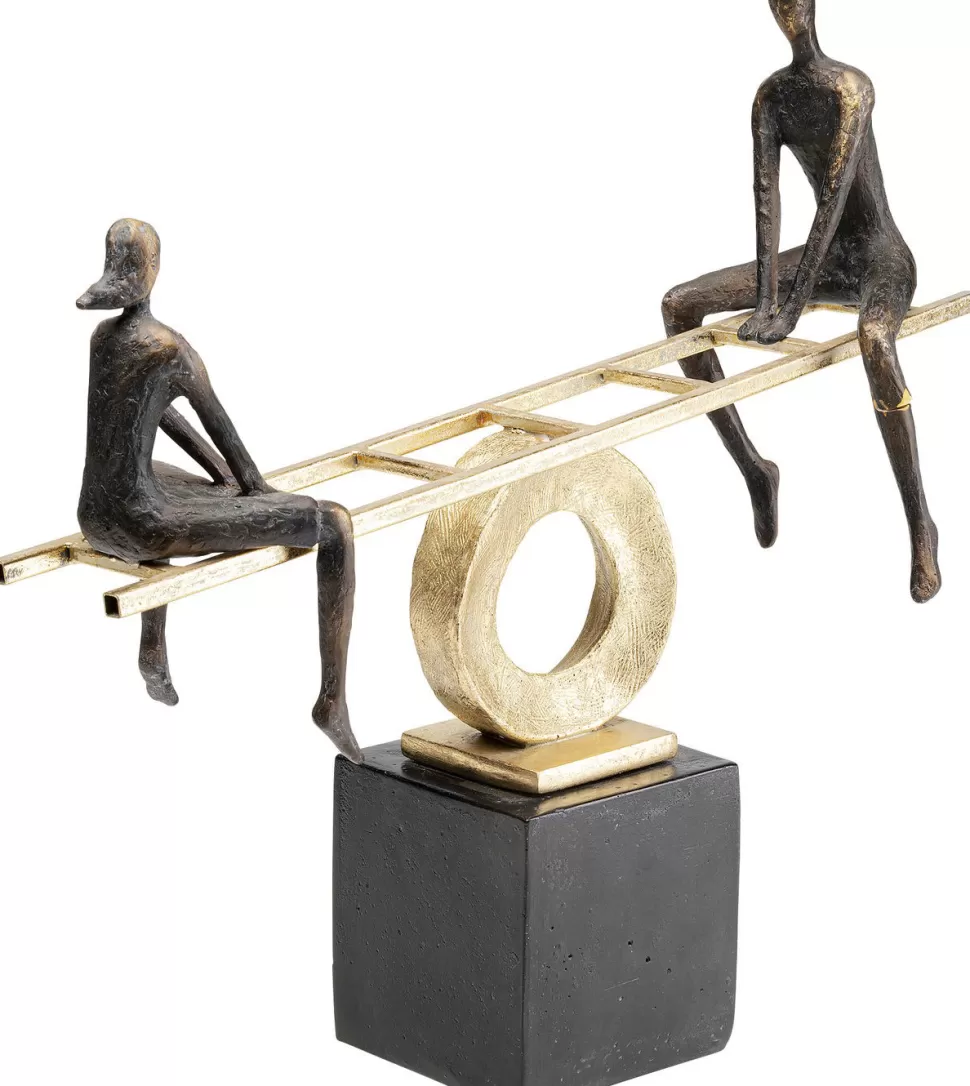 Figurki Dekoracyjne-KARE Design Figurka Dekoracyjna Balance 45x41 Cm Czarno-złota