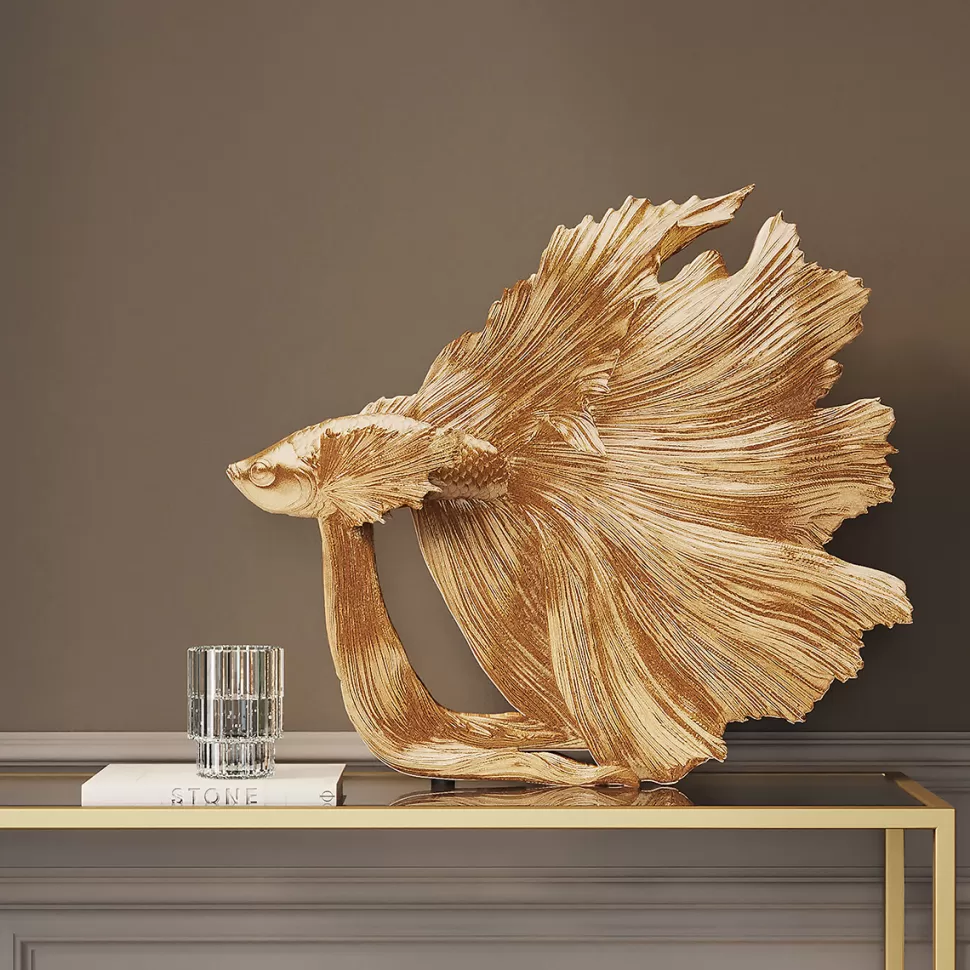 Figurki Dekoracyjne-KARE Design Figurka Dekoracyjna Betta 34x37 Cm Złota