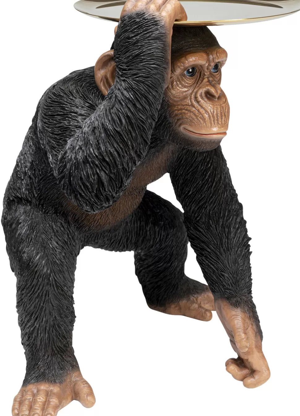 Figurki Dekoracyjne-KARE Design Figurka Dekoracyjna Butler Playing Chimp 45x52 Cm Czarna
