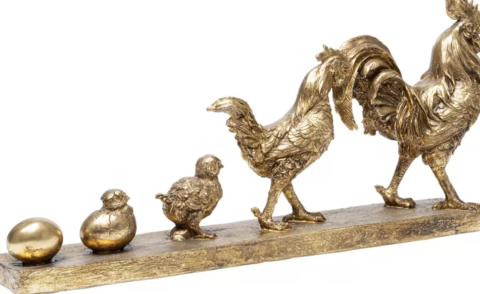 Figurki Dekoracyjne-KARE Design Figurka Dekoracyjna Chicken Evolution 58x28 Cm Złota