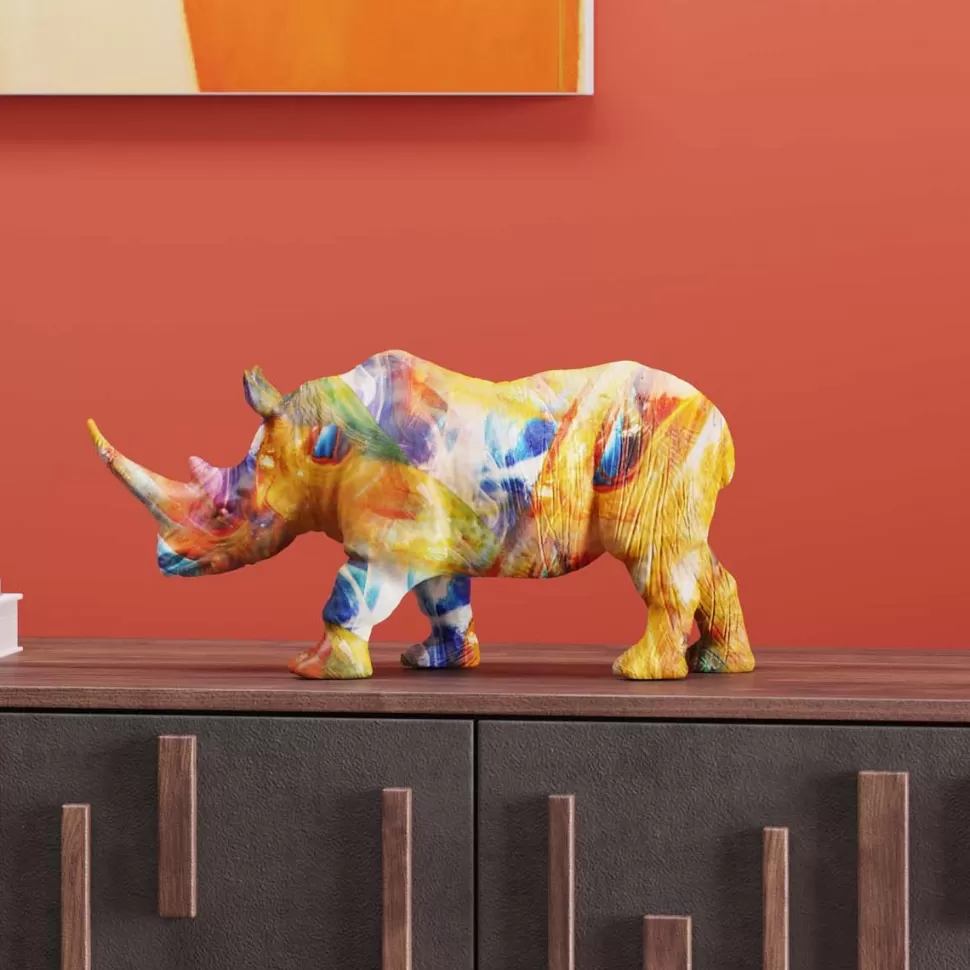 Figurki Dekoracyjne-KARE Design Figurka Dekoracyjna Colored Rhino 17x8 Cm